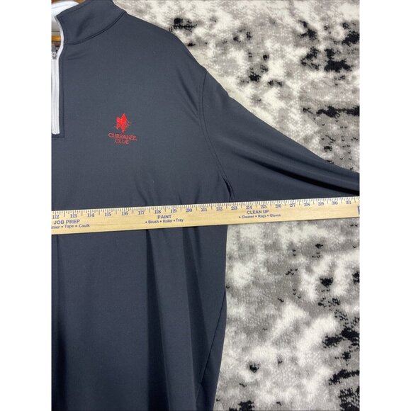 Peter Millar Wicking 1/4 Zip Pullover‎ Mens Size Extra Large Black Stretch Golf - Picture 7 of 14